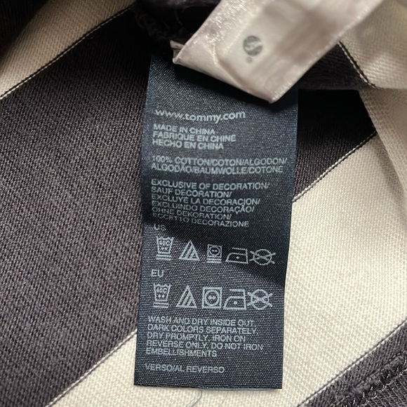 2 for $25 Tommy Hilfiger Black and White Polo rugby Shirt - Picture 5 of 5